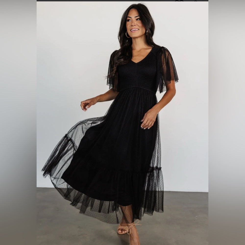 Baltic born Martha smocked tulle dress